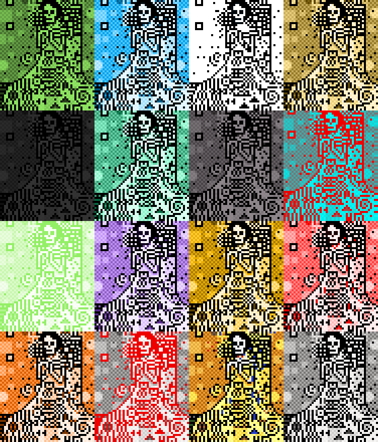 Adele Bone Bauer colorway grid